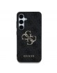 Guess Samsung S25+ Plus Hülle Case 4G Metal Logo PU Grau