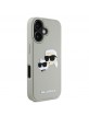 Karl Lagerfeld iPhone 16 Hülle Case 3D Rubber Double Heads Beige