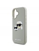 Karl Lagerfeld iPhone 16 Hülle Case 3D Rubber Double Heads Beige