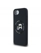 Karl Lagerfeld iPhone 16e Case MagSafe K & CH Heads Silicone Black