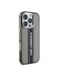 Karl Lagerfeld iPhone 16 Pro Hülle Case Stripe Logo Schwarz