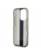 Karl Lagerfeld iPhone 16 Pro Hülle Case Stripe Logo Schwarz