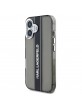 Karl Lagerfeld iPhone 16 Hülle Case Stripe Logo Schwarz