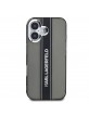 Karl Lagerfeld iPhone 16 Hülle Case Stripe Logo Schwarz