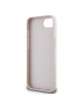 Guess iPhone 16e Hülle Case Grained 4G Metal Logo Rosa