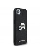 Karl Lagerfeld iPhone 16e Case Fixed Glitter Metal K&CH Black