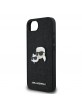 Karl Lagerfeld iPhone 16e Case Fixed Glitter Metal K&CH Black