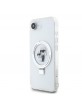Karl Lagerfeld iPhone 16e Case MagSafe Ringstand Karl Choupette White