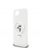 Karl Lagerfeld iPhone 16e Case MagSafe Ringstand Karl Choupette White