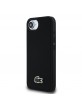 Lacoste iPhone 16e Case MagSafe Iconic Petit Pique Woven Black