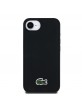 Lacoste iPhone 16e Case MagSafe Iconic Petit Pique Woven Black