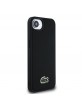 Lacoste iPhone 16e Case MagSafe Iconic Petit Pique Woven Black