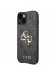 Guess iPhone 14 / 13 Hülle Case 4G Big Metal Logo Grey