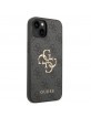 Guess iPhone 14 / 13 Hülle Case 4G Big Metal Logo Grey