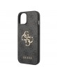 Guess iPhone 14 / 13 Hülle Case 4G Big Metal Logo Grey