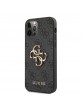 Guess iPhone 12 / 12 Pro Hülle Case Cover Big 4G Metal Logo Grau
