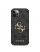 Guess iPhone 12 Pro Max Hülle Case Cover Big 4G Metal Logo Grau