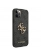 Guess iPhone 12 Pro Max Hülle Case Cover Big 4G Metal Logo Grau