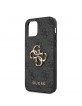 Guess iPhone 12 Pro Max Hülle Case Cover Big 4G Metal Logo Grau