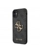 Guess iPhone 11 Case Cover with Big 4G Metal Logo Gray
