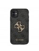 Guess iPhone 11 Case Cover with Big 4G Metal Logo Gray