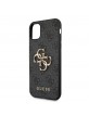 Guess iPhone 11 Case Cover with Big 4G Metal Logo Gray