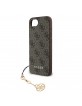 Guess iPhone 16e Case 4G Charm Tone-on-Tone Brown