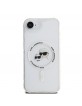 Karl Lagerfeld iPhone 16e Case K&CH Heads Metal Frame MagSafe Transparent