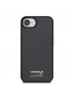 Red Bull iPhone 16e Case Carbon Shiny Logo MagSafe Black