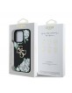 Guess iPhone 16 Pro Hülle Case Grained Rosen 4G Metal Schwarz