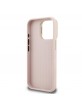 Guess iPhone 15 Pro Max Hülle Case Grained 4G Logo Stand Camera Frame Rosa
