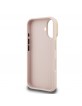 Guess iPhone 16 Case Grained 4G Logo Stand Camera Frame Pink