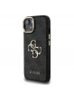 Guess iPhone 14 Hülle Case Metal Stand Camera Frame 4G Schwarz