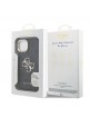 Guess iPhone 14 Hülle Case Metal Stand Camera Frame 4G Schwarz