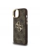 Guess iPhone 14 Hülle Case Metal Stand Camera Frame 4G Braun