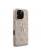 Guess iPhone 16 Pro Case Metal Stand Camera Frame 4G Pink