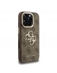 Guess iPhone 16 Pro Case Metal Stand Camera Frame 4G Brown