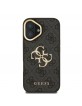 Guess iPhone 16 Case Metal Stand Camera Frame 4G Black