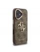 Guess iPhone 16 Case Metal Stand Camera Frame 4G Brown