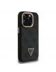 Guess iPhone 15 Pro Max Case MagSafe Rhinestone Triangle Logo Stand Camera Black