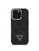 Guess iPhone 16 Pro Case MagSafe Rhinestone Triangle Logo Stand Camera Black
