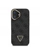 Guess iPhone 16 Case Stand Camera MagSafe Rhinestone Logo Black