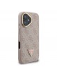 Guess iPhone 16 Case Stand Camera MagSafe Rhinestone Logo Pink