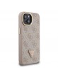 Guess iPhone 13 Hülle Case Stand Camera MagSafe Strass Logo Rosa