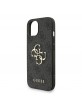Guess iPhone 15 Hülle Case Big 4G Metal Logo Strap Armband Black