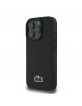 Lacoste iPhone 16 Pro Max Case MagSafe Iconic Petit Pique Woven Black