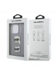 Karl Lagerfeld iPhone 16 Pro Max Hülle Grained K & CH Heads Grau