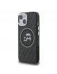 Karl Lagerfeld iPhone 15 Case Repeated Logo MagSafe Black