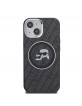 Karl Lagerfeld iPhone 15 Case Repeated Logo MagSafe Black