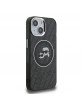 Karl Lagerfeld iPhone 15 Case Repeated Logo MagSafe Black